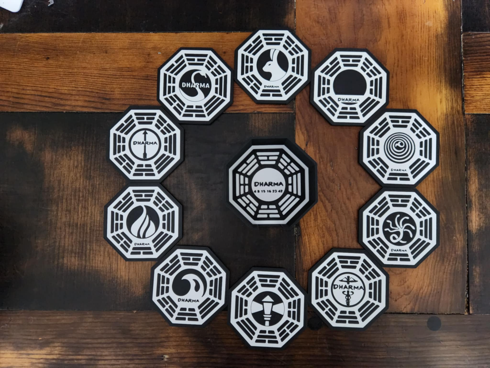 Lost Dharma Coaster set