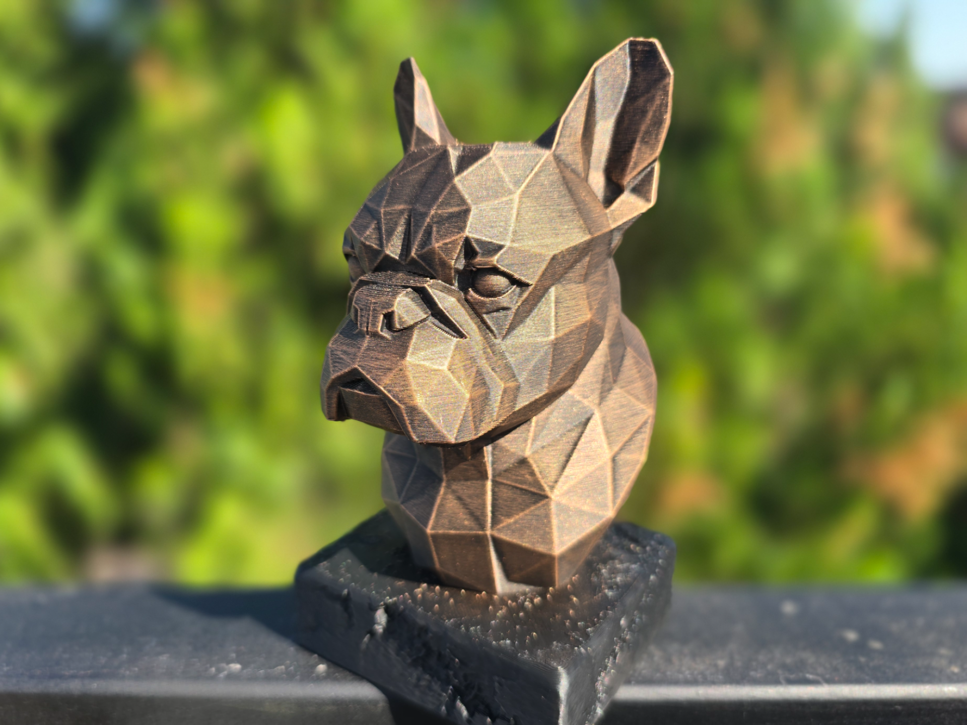 FRENCH BULLDOG LOW POLY BUST