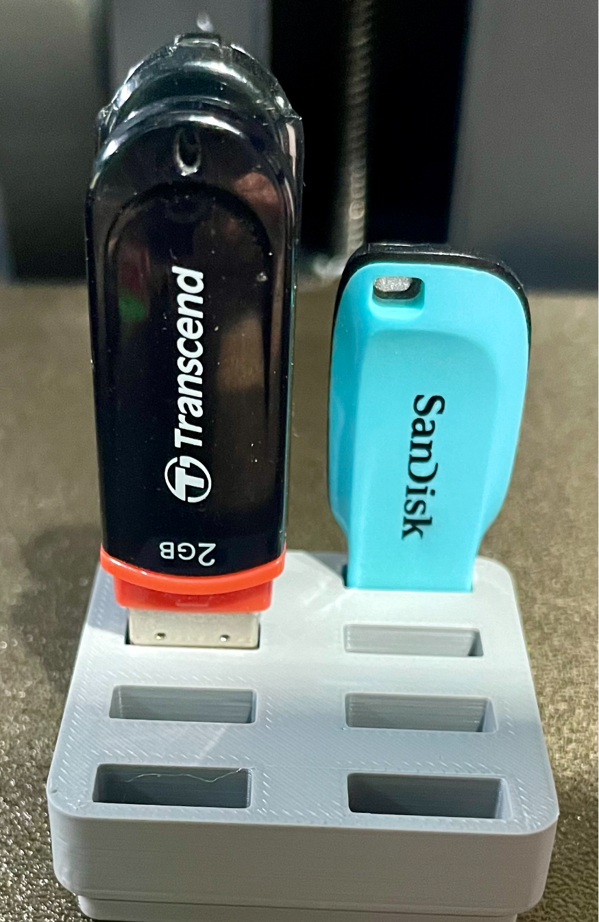 Gridfinity with pin USB A storage
