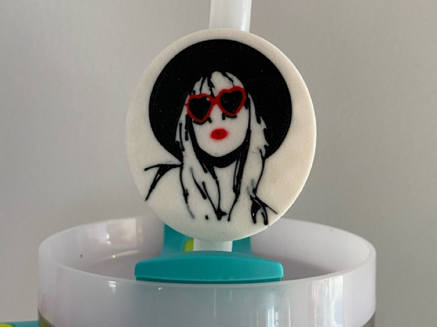 Taylor Swift Red Glasses straw topper