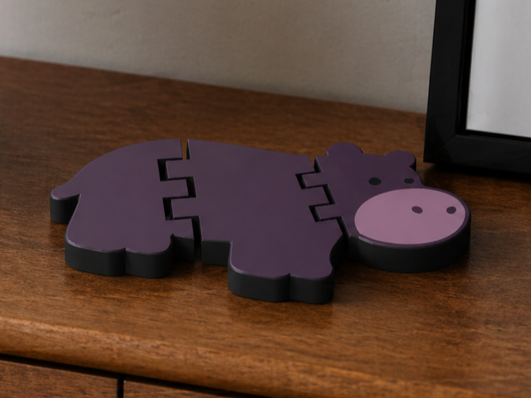 Flexi Nilpferd – Bewegliches 3D Druck Spielzeug
