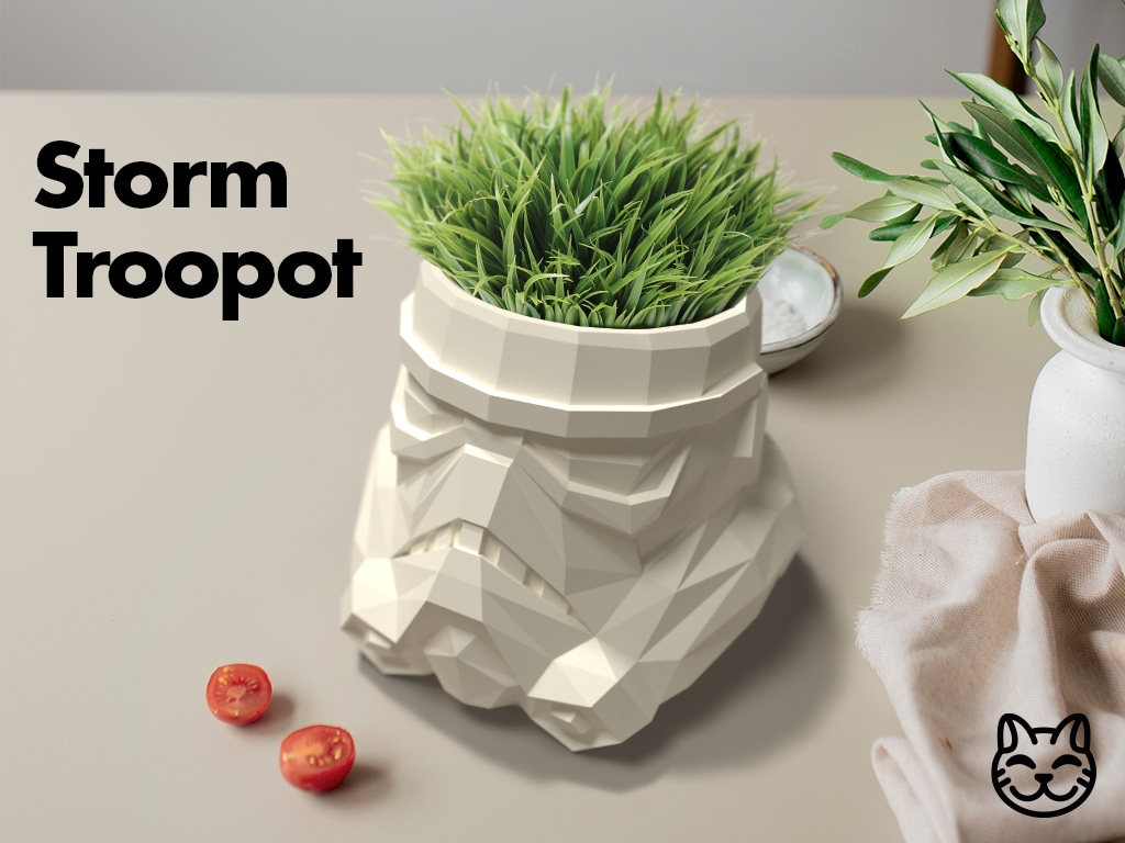 Storm Troopot - A Cat Wars Low-Poly Vase Planter
