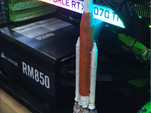 Fancy SLS rocket GPU stand