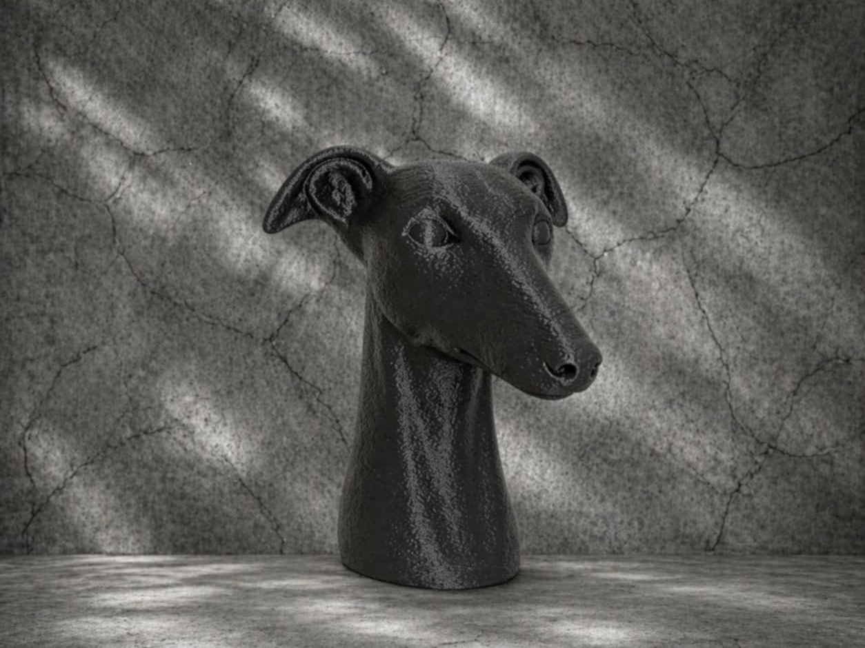 Whippet Bust – Modern Sculptural Dog Head