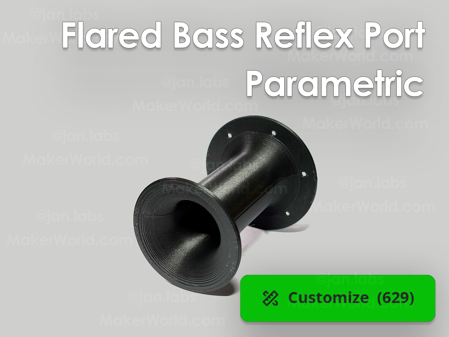 Parametric Flared Bass Reflex Port Subwoofer Vent