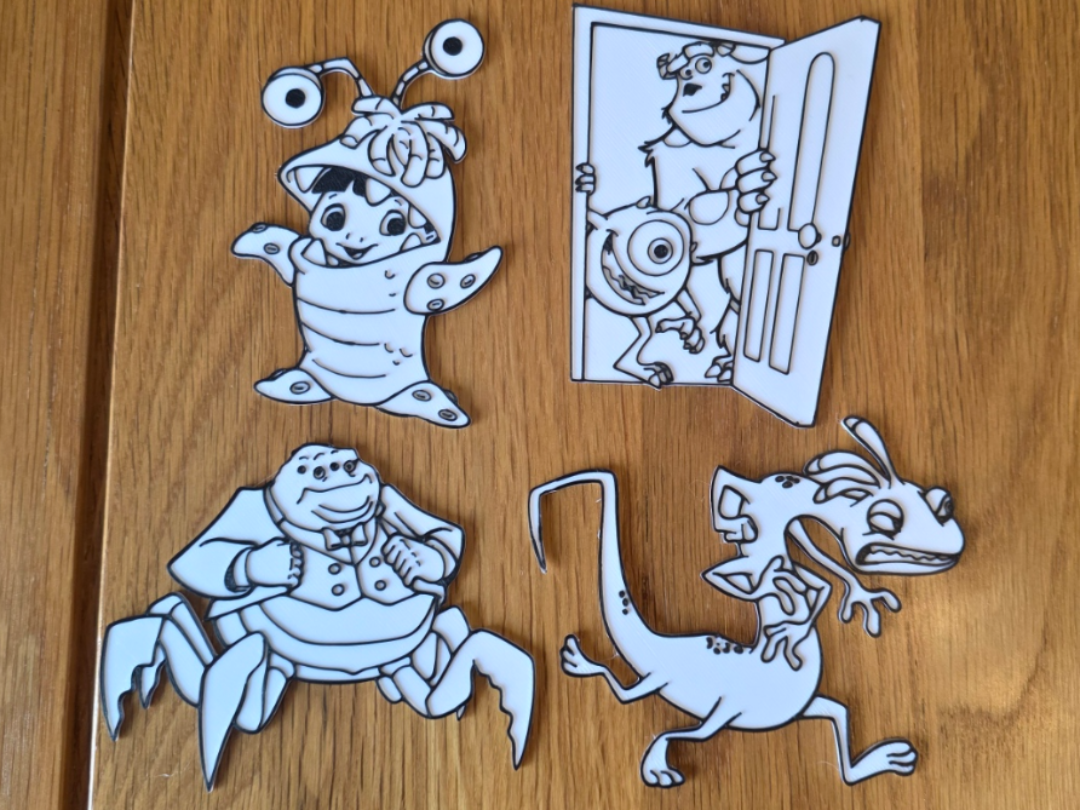 monsters inc colouring sheets