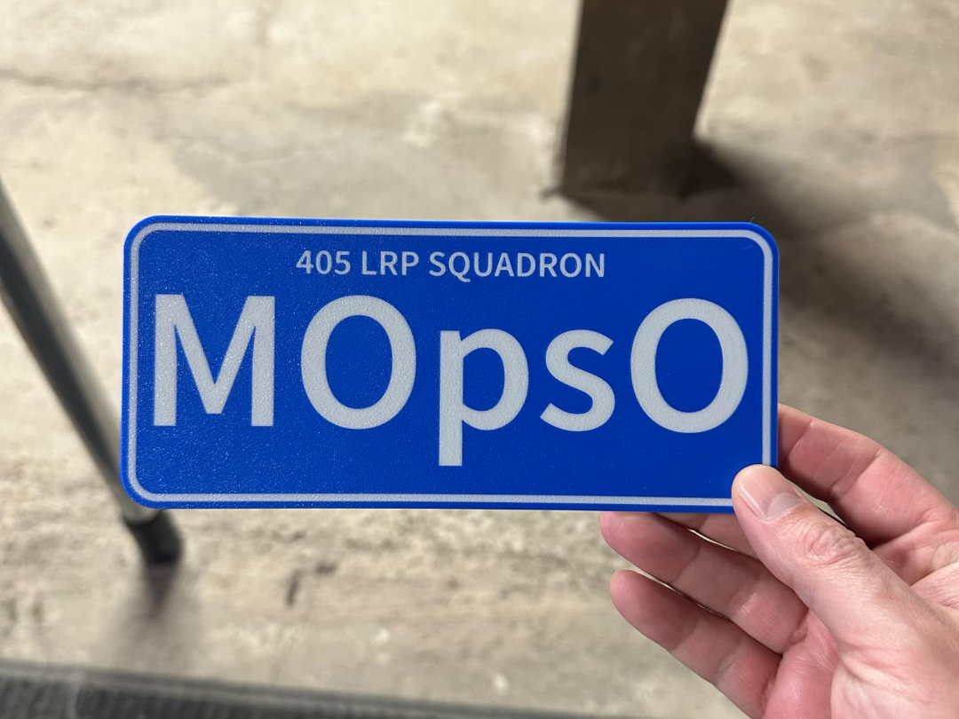 Door sign - Squadron name, position name