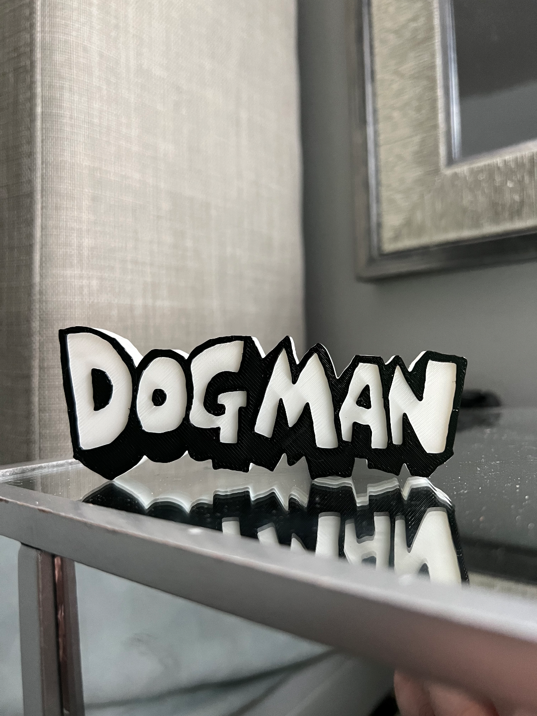 Dogman Logo Fridge Magnet 200% Size AMS Two Color Model