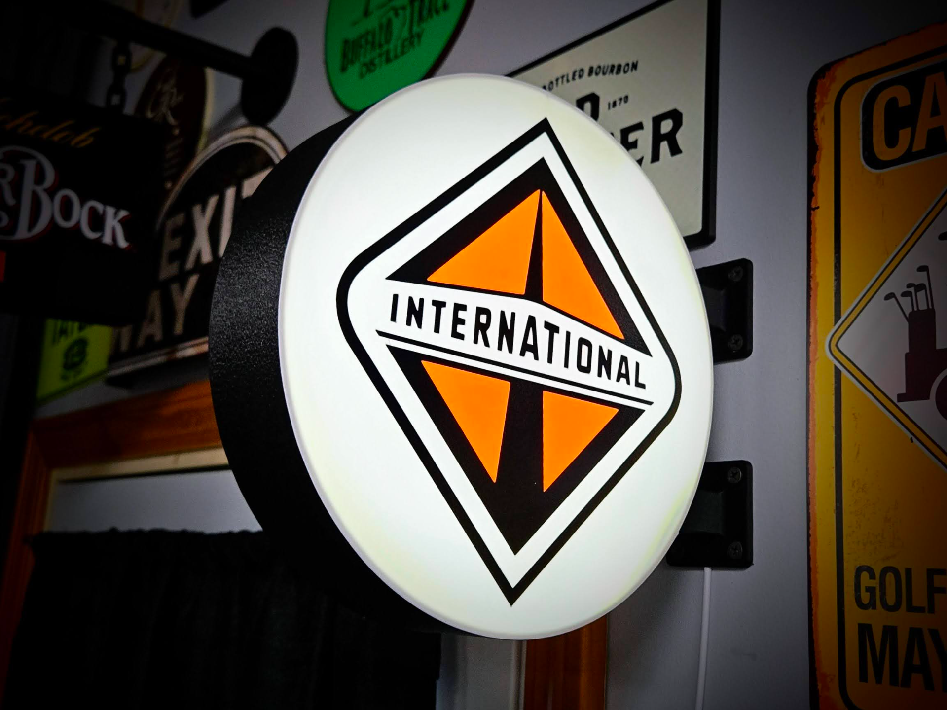 INTERNATIONAL ~ 2-Sided Gas Station Lightbox Sign