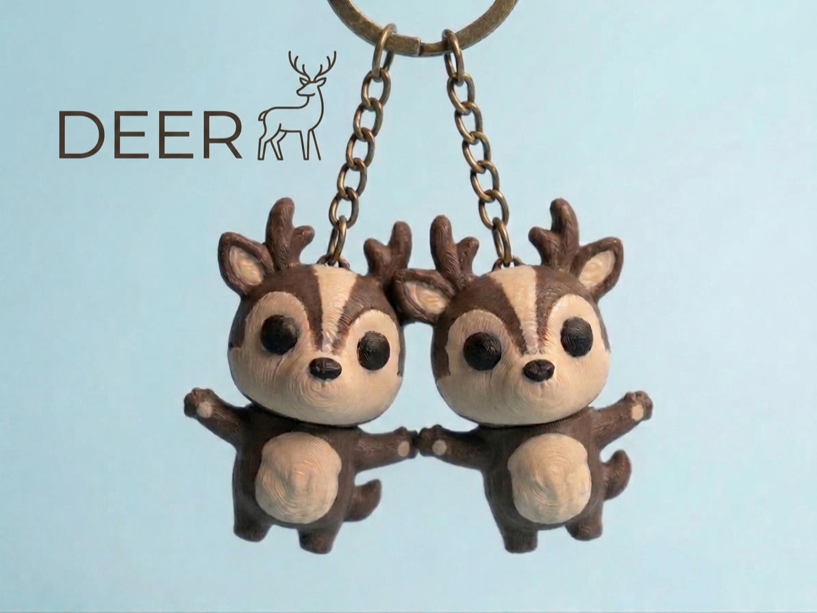 Fantasy Articulated Deer KeyChain