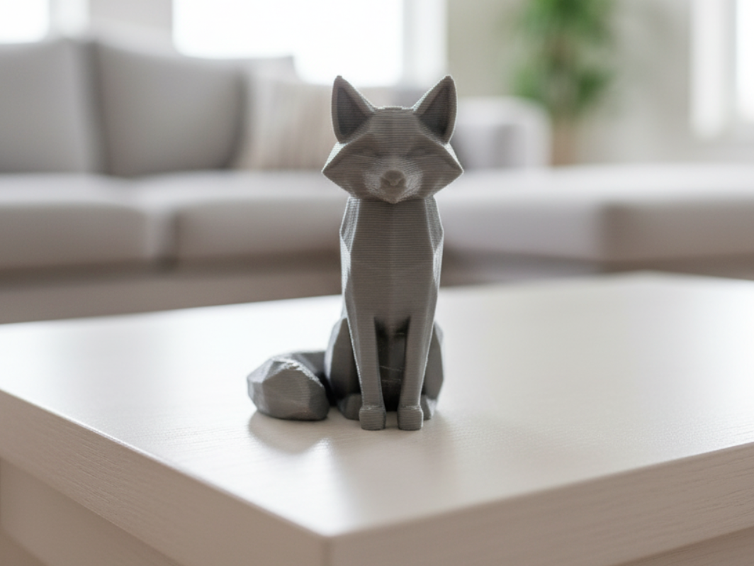 Low Poly Fox-Animal Figure