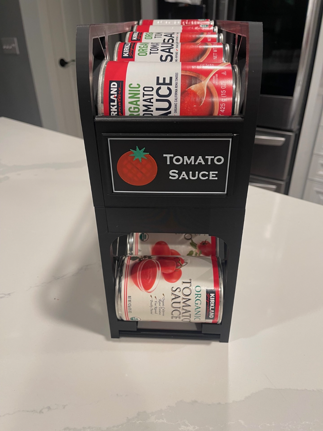 Canned Food Dispenser w/ Labels [shortened] (FIFO)