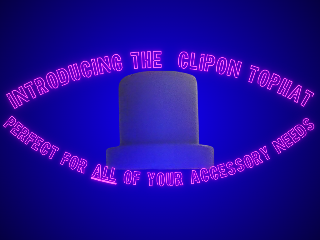 trumpet tophat, clip on edition