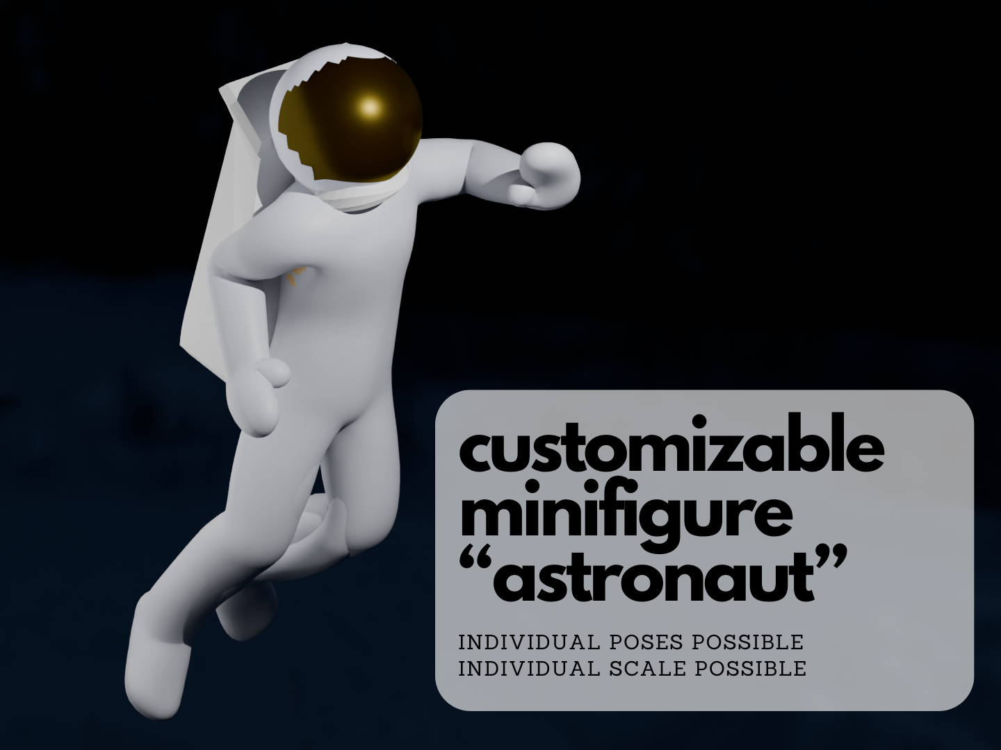 H0 Scale Minifigure "Astronaut"