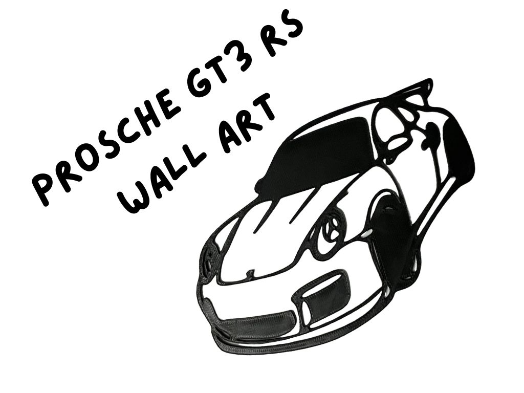 Porsche GT3 RS Silhouette Wall Art