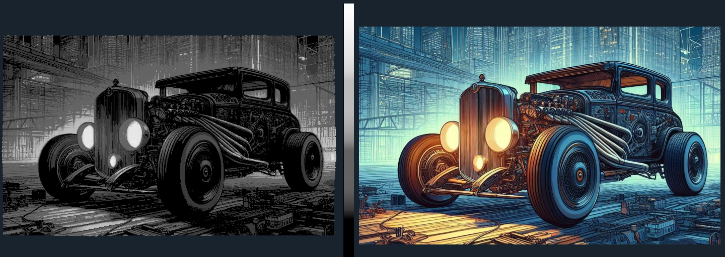 HotRod Hueforge - AI Generated