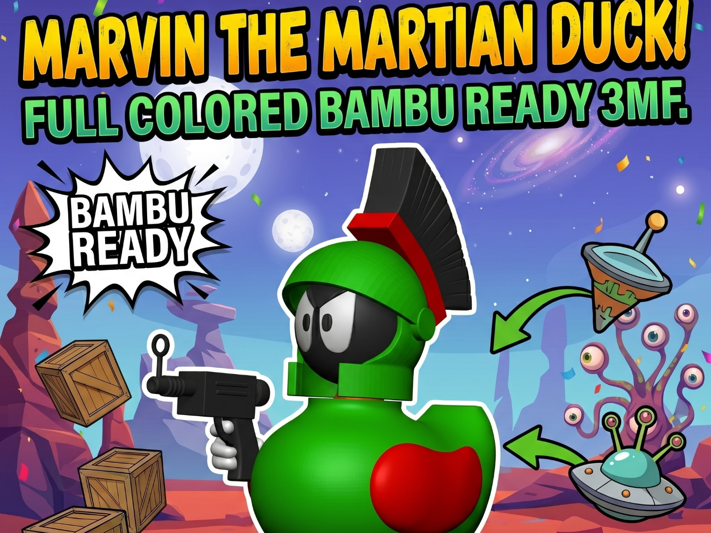 Marvin the Martian Duck – Colored 3MF