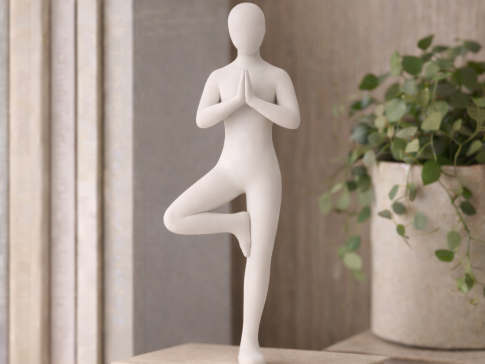 Abstract Yoga Pose – Tree Pose