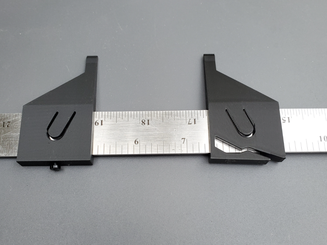 Caliper slides for 1 inch steel rule.