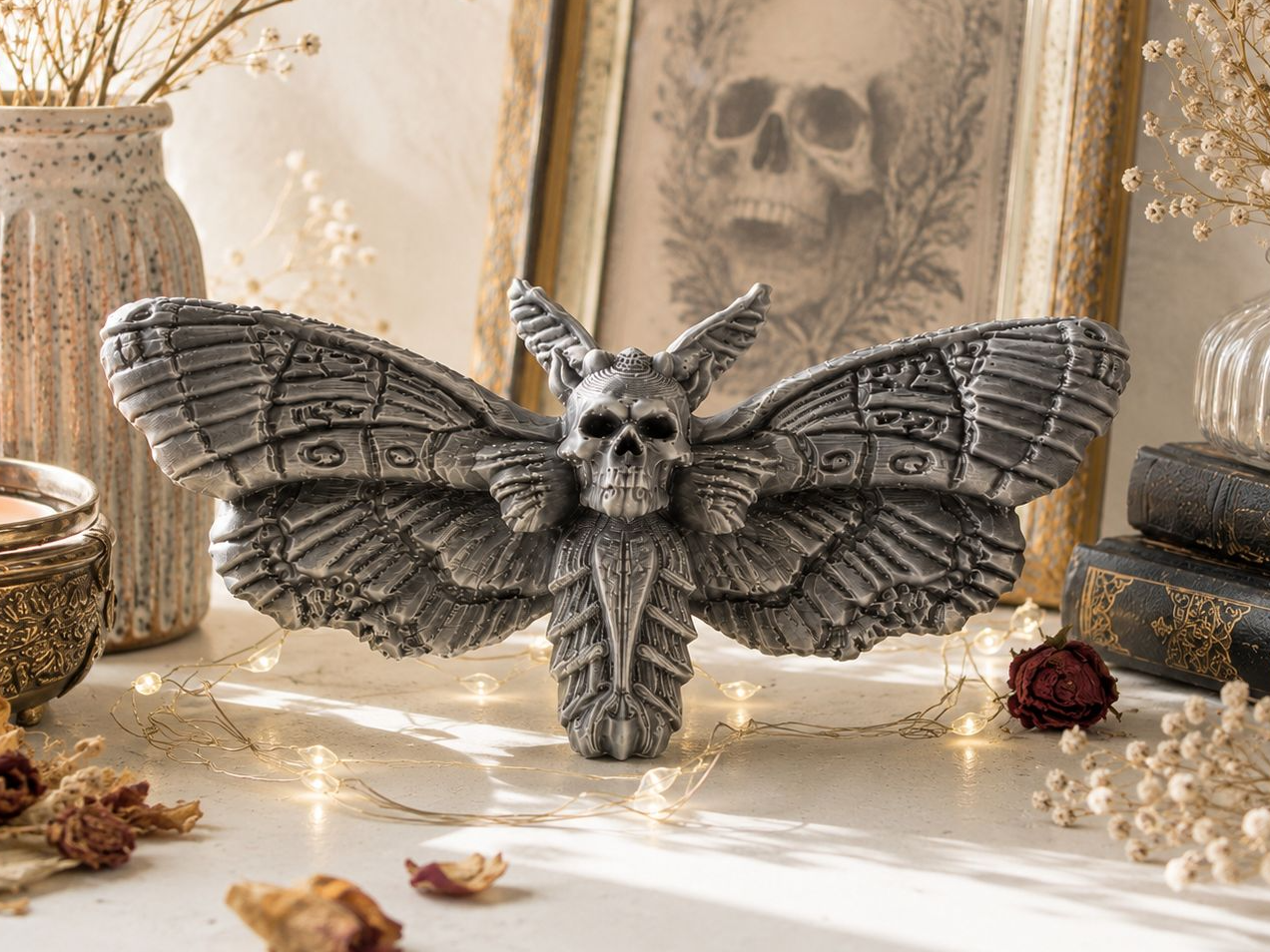 Death’s Head Moth Skull Sculpture