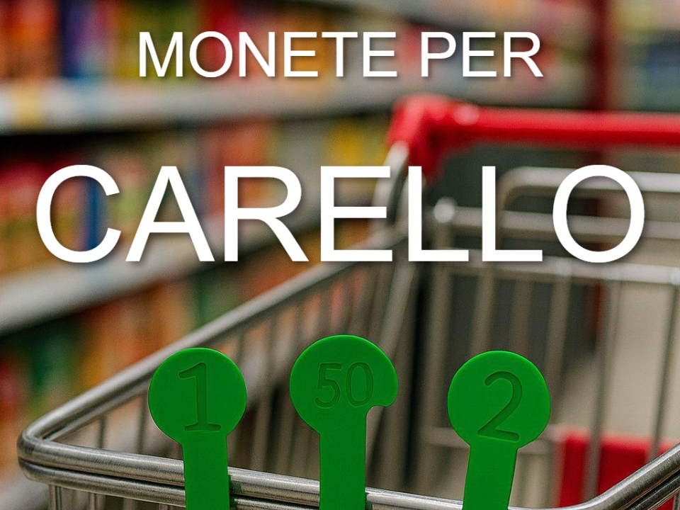 Monete per carello 1€   2€ e 0,50€