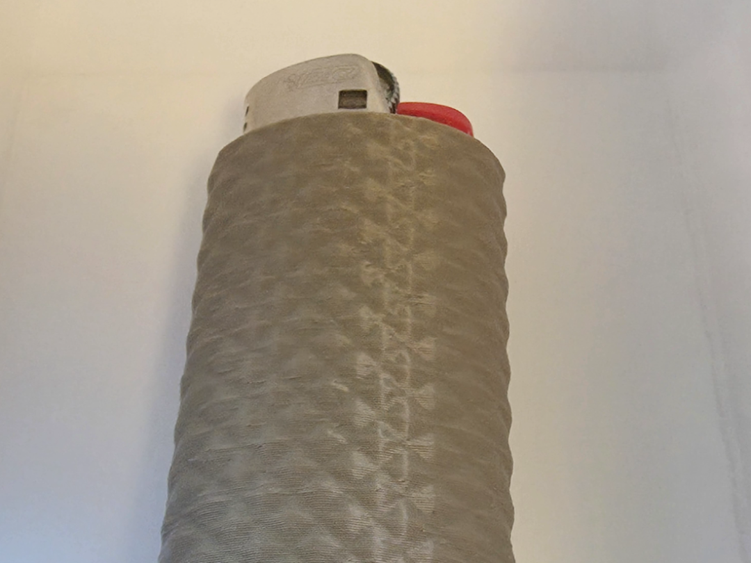 Bic Lighter Sleeve With Diamond Knurl Texture