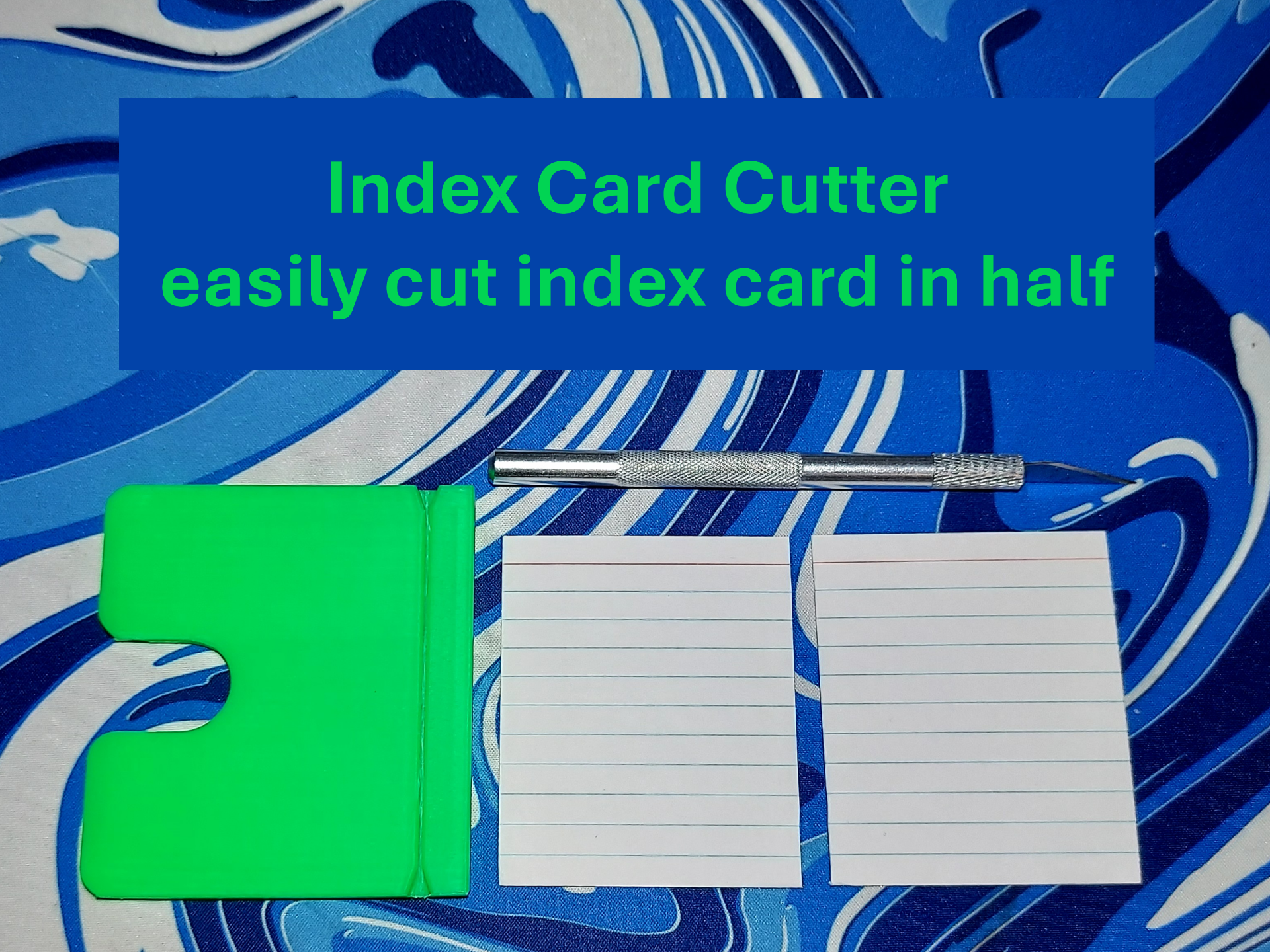 Index Card Cutter Guide for X-ACTO Knife