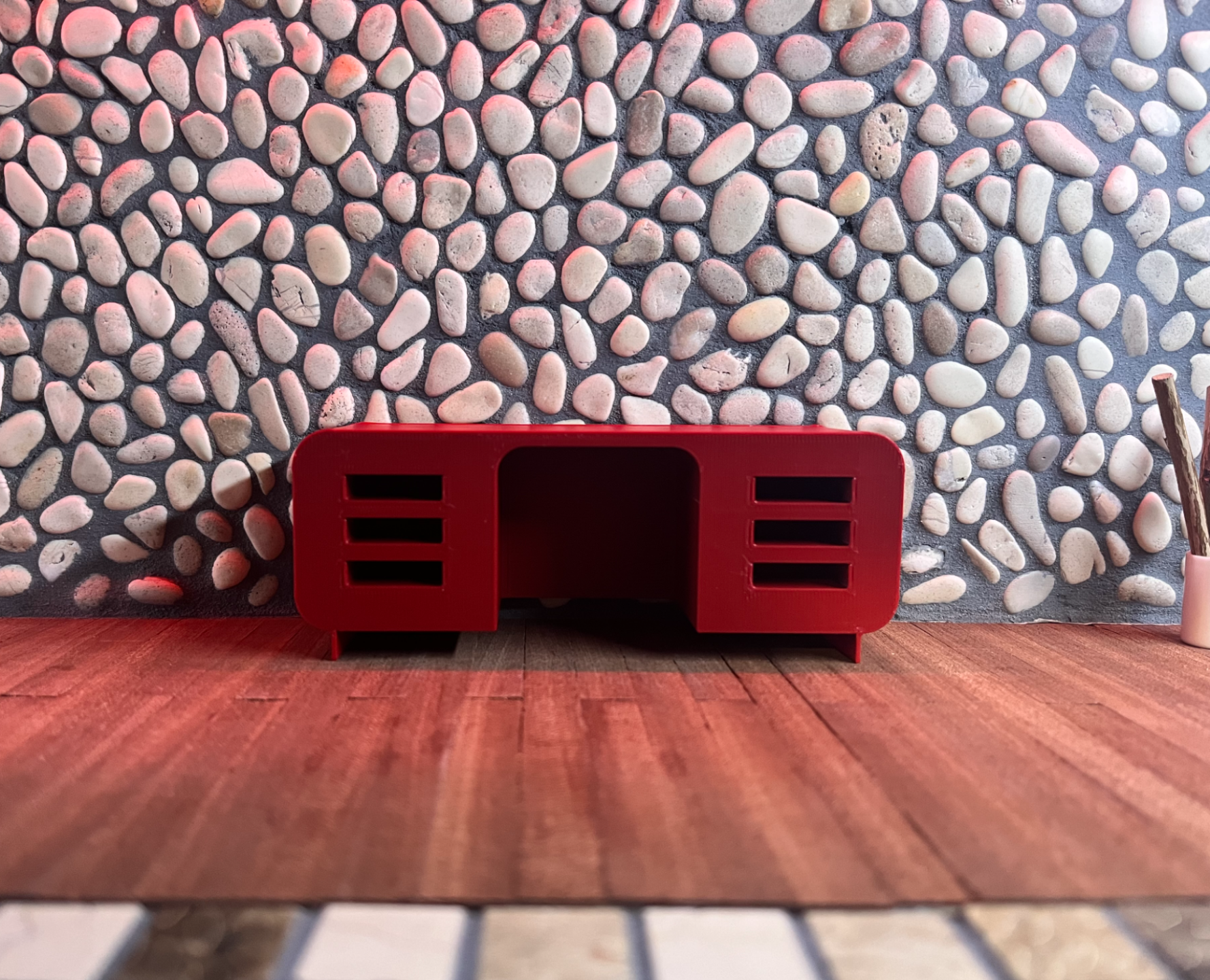 miniature desk modern 1:18 diorama dollhouse