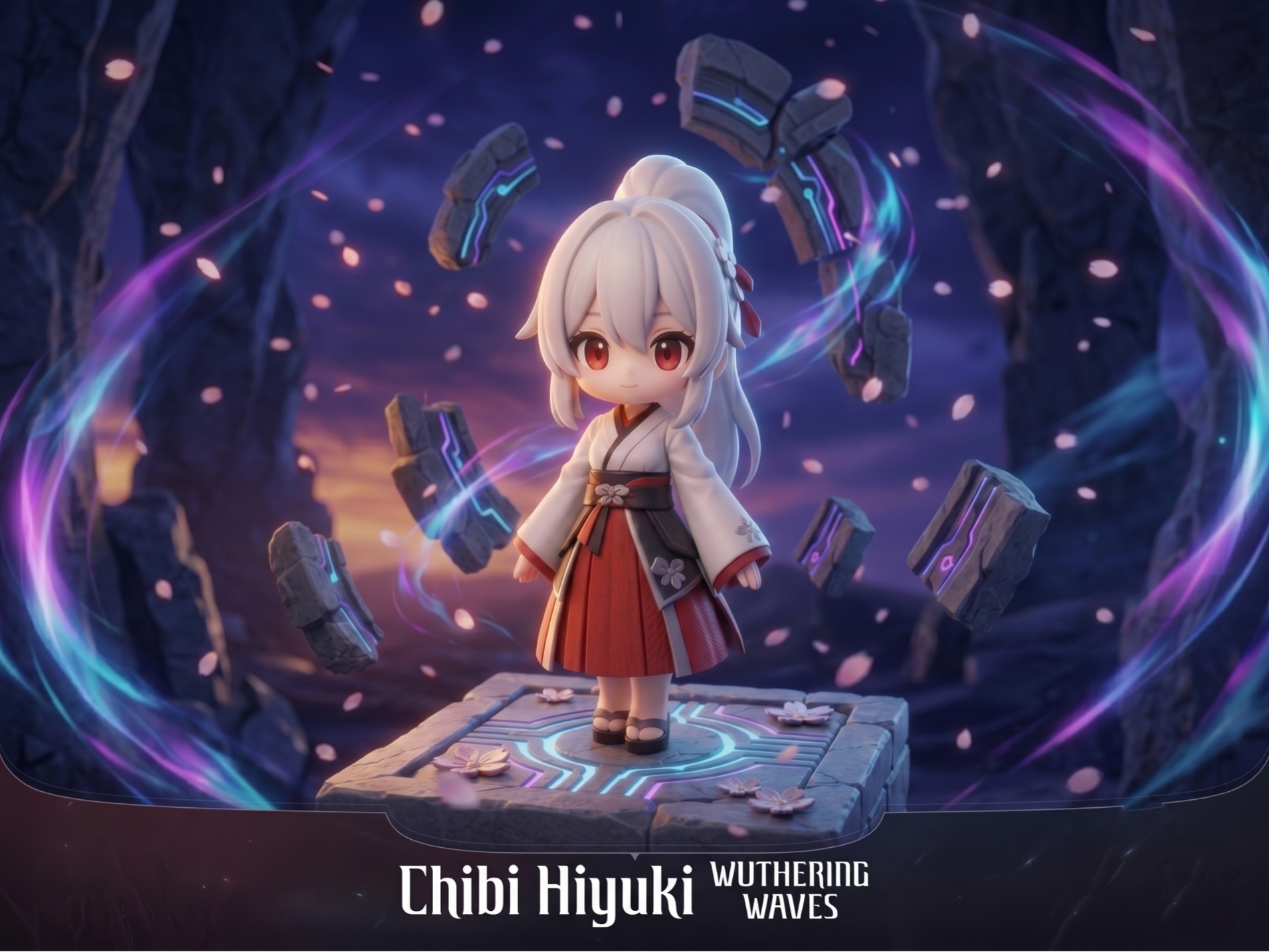 Chibi Hiyuki – Fanmade Wuthering Waves Desk Figure