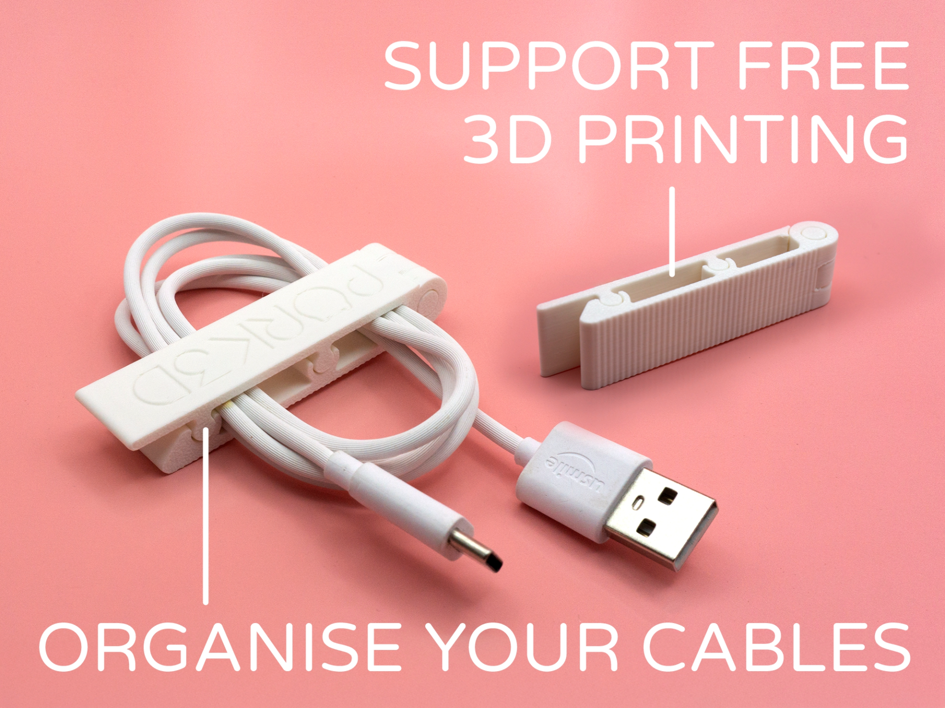 Cable Organiser Clip by Pork3D.com