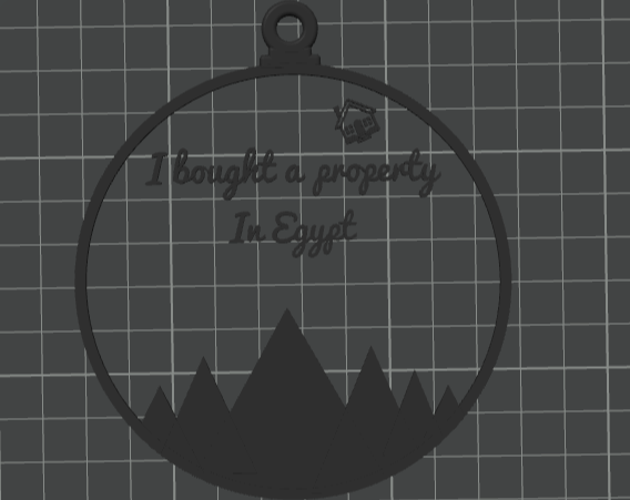christmas property in egypt ornament