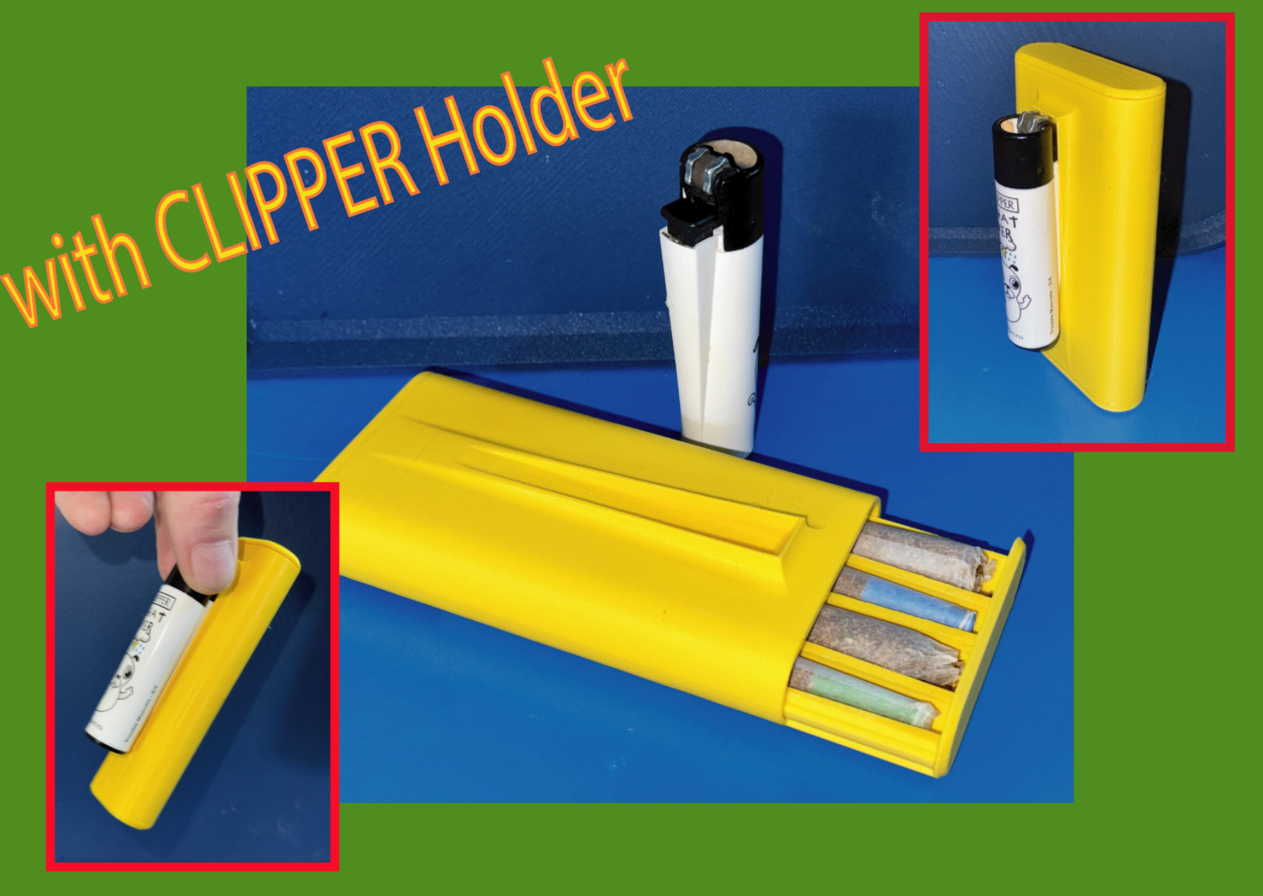magnetic 4 Joint Box CLIPPER Edition - weed joint