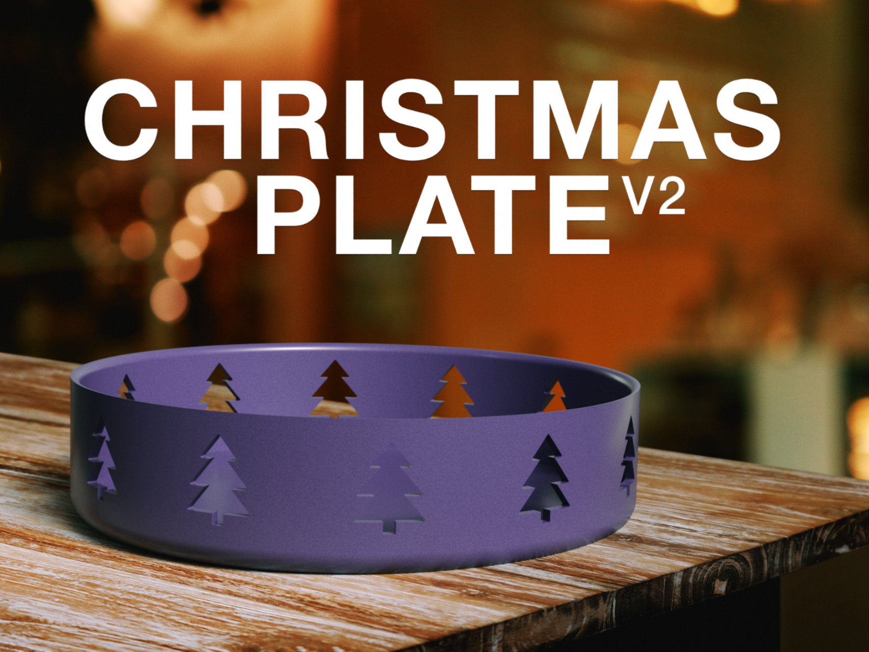 Christmas Plate – Christmas Tree Pattern