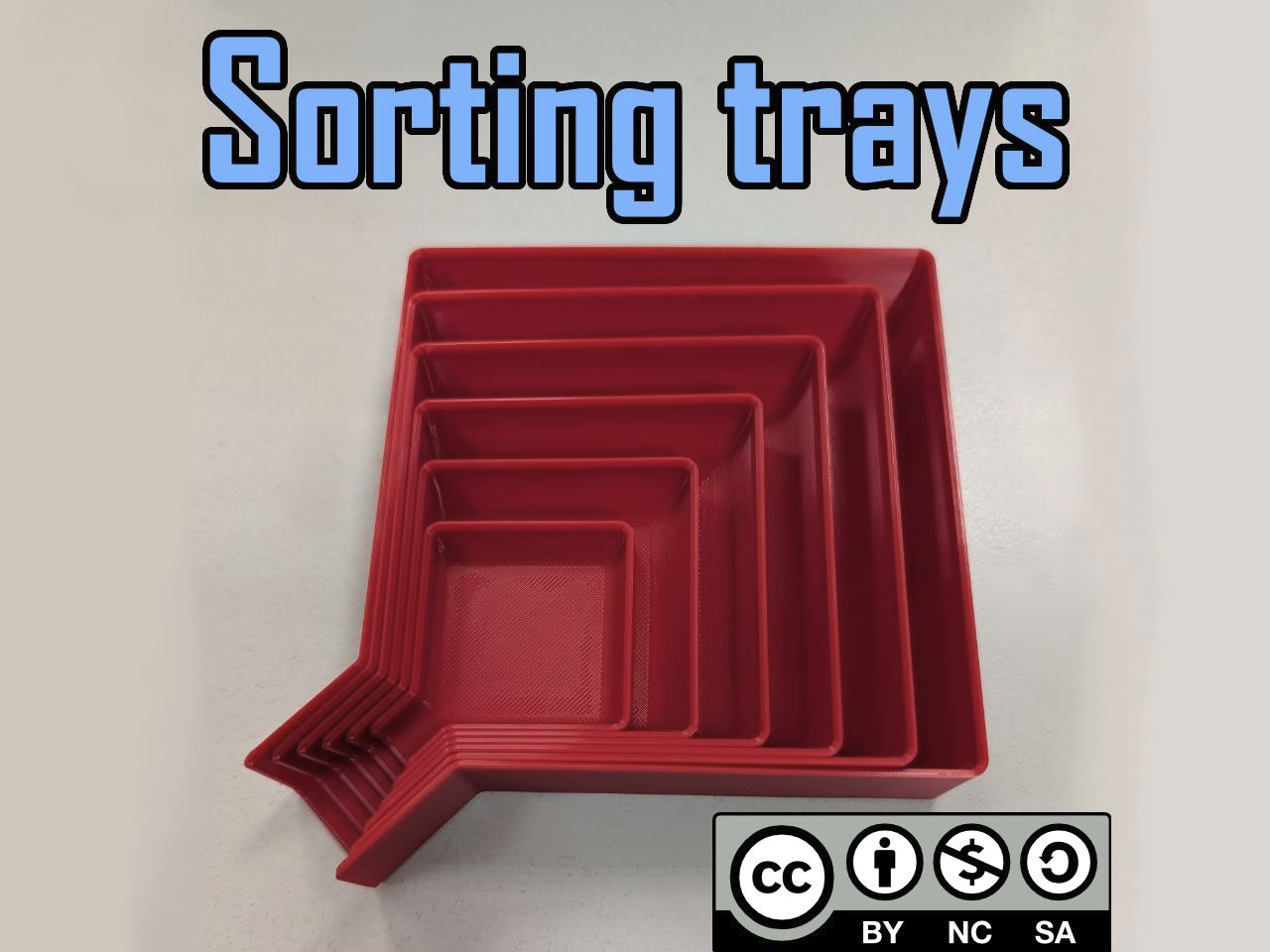 Sorting tray - stackable, 6 sizes