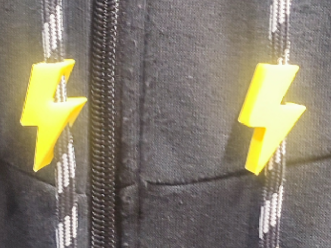 Lightning Bolt Hoodie Drawstring Beads