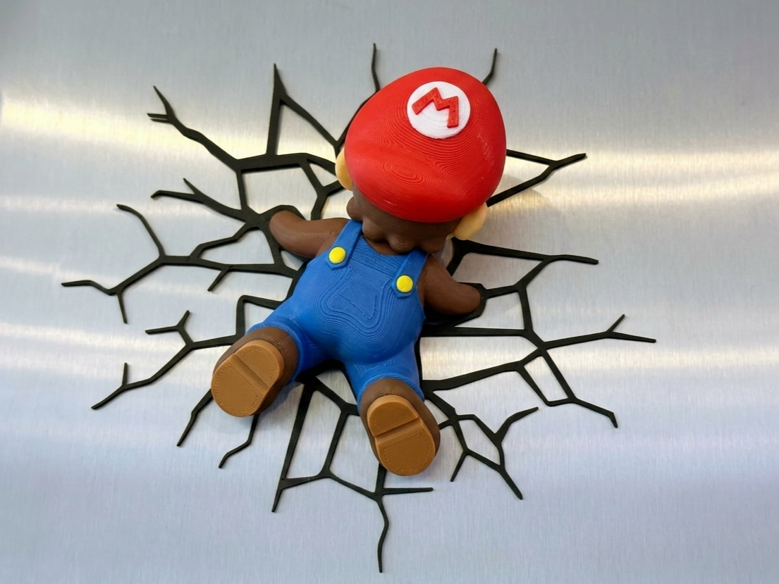 Mario Bros Splat 3D Fridge Magnet Wall Decor