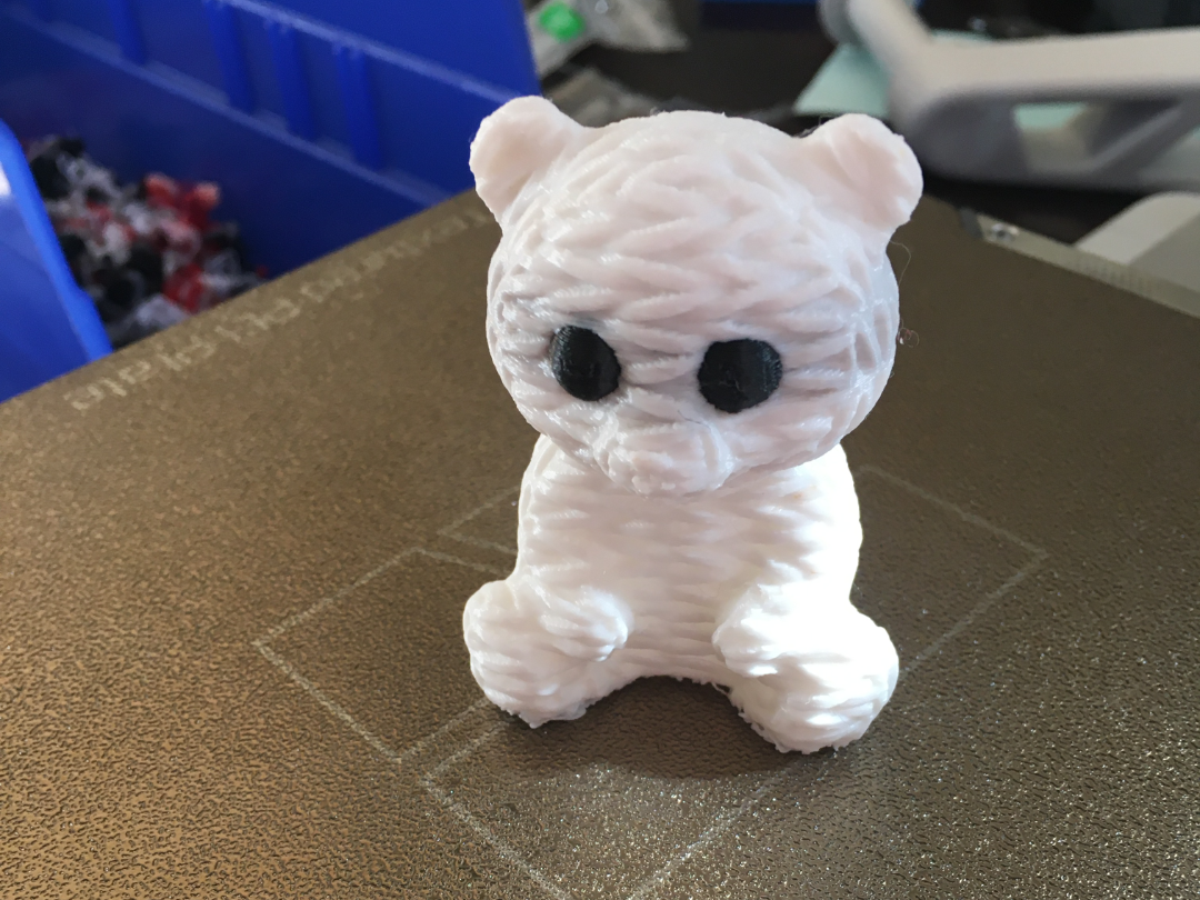 Knitted polar bear