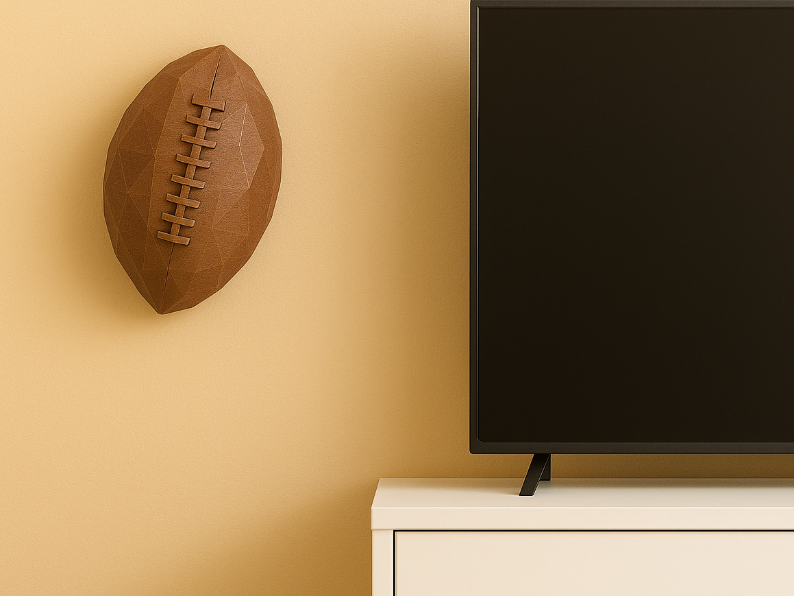 Wallart Football zum aufhängen mit schrauben