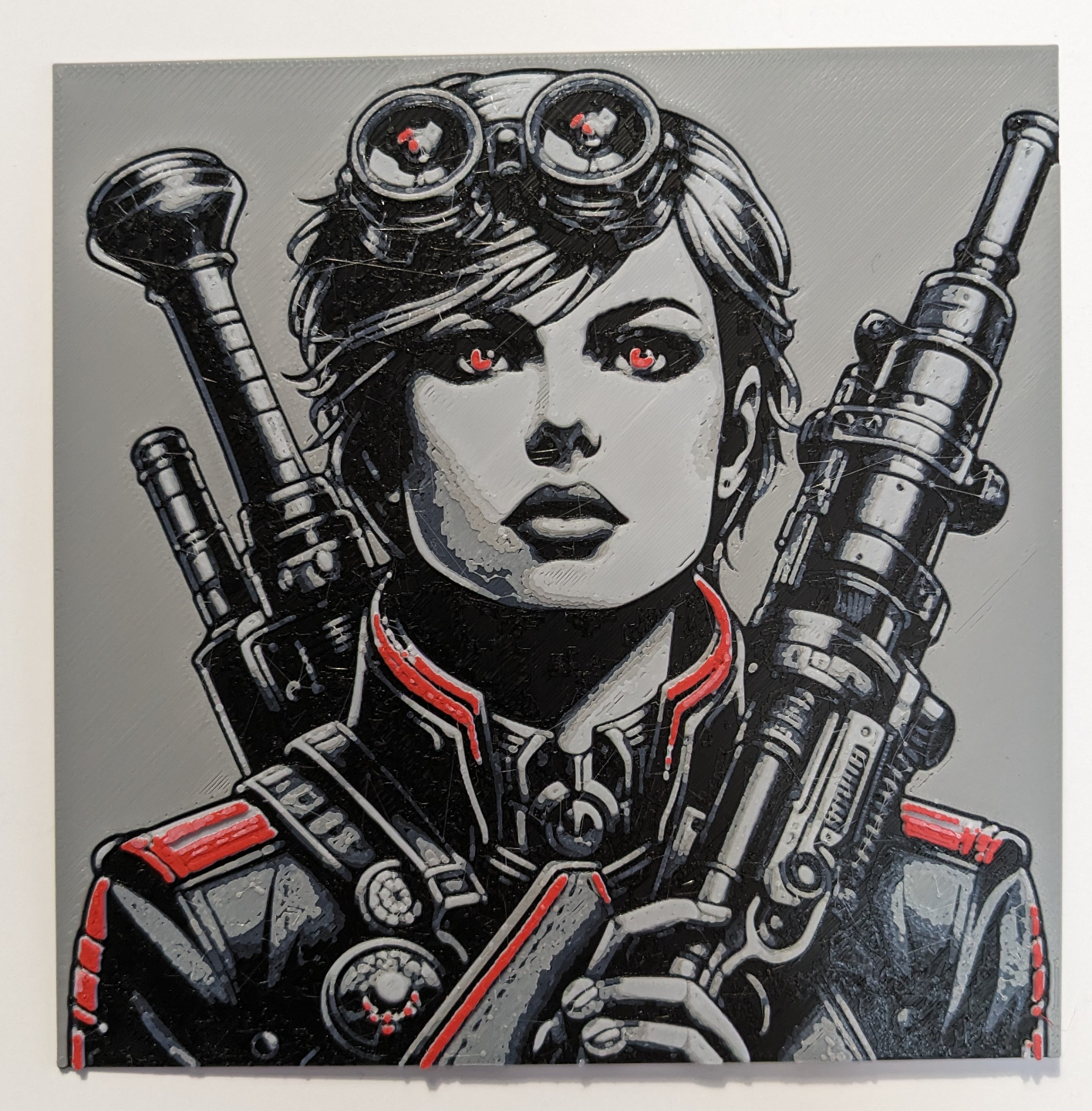 Steampunk FemShep - HueForge print