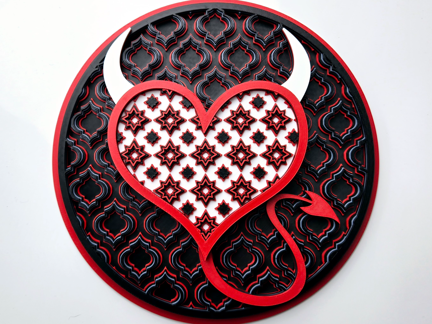 Devilish Heart Valentine Dimensional Mosaic