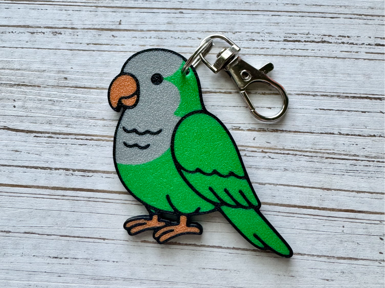 Quaker Parrot/Monk Parakeet Keychain