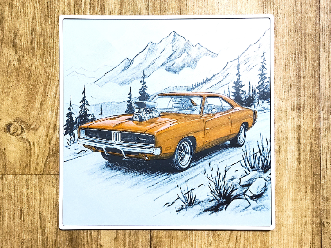 Dodge Charger 1969 with supercharged - Hueforge