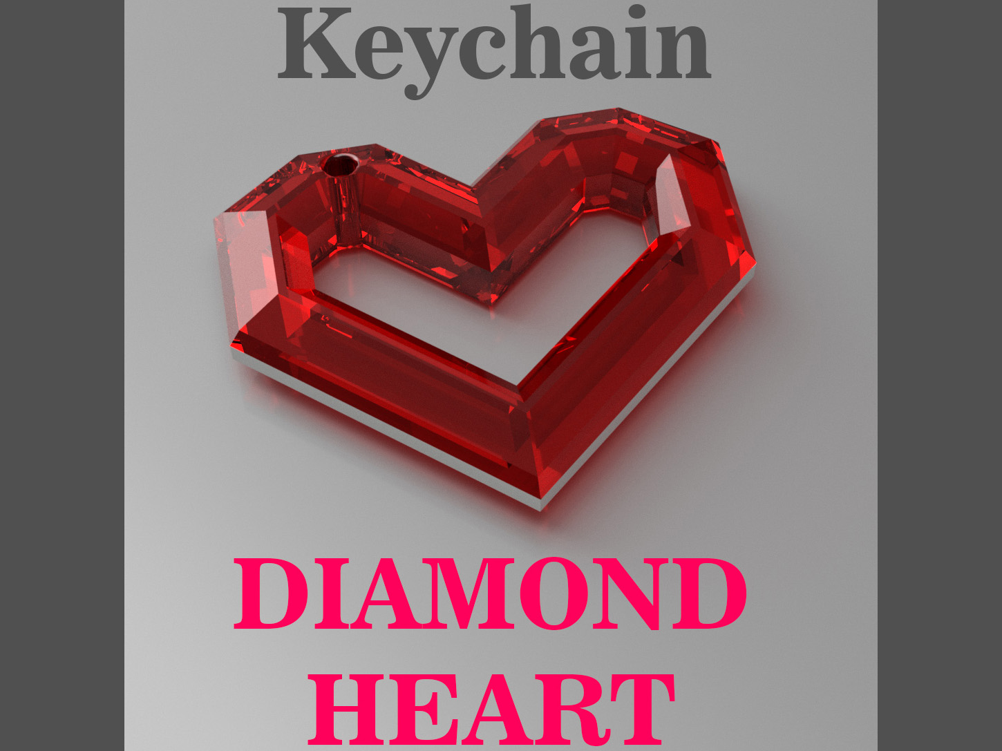 Keychain  Diamond  Heart