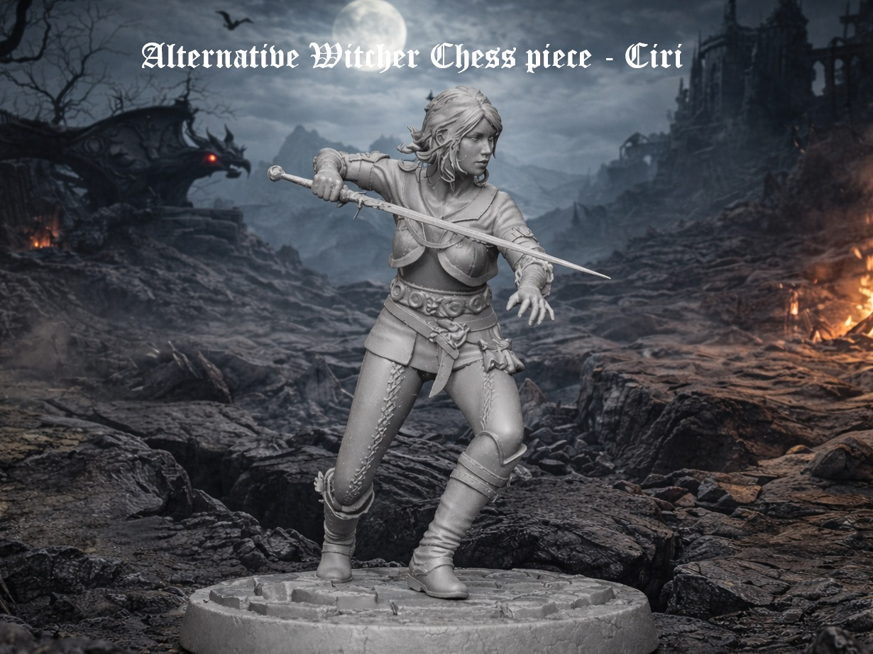 Alternative Witcher Chess piece - Ciri