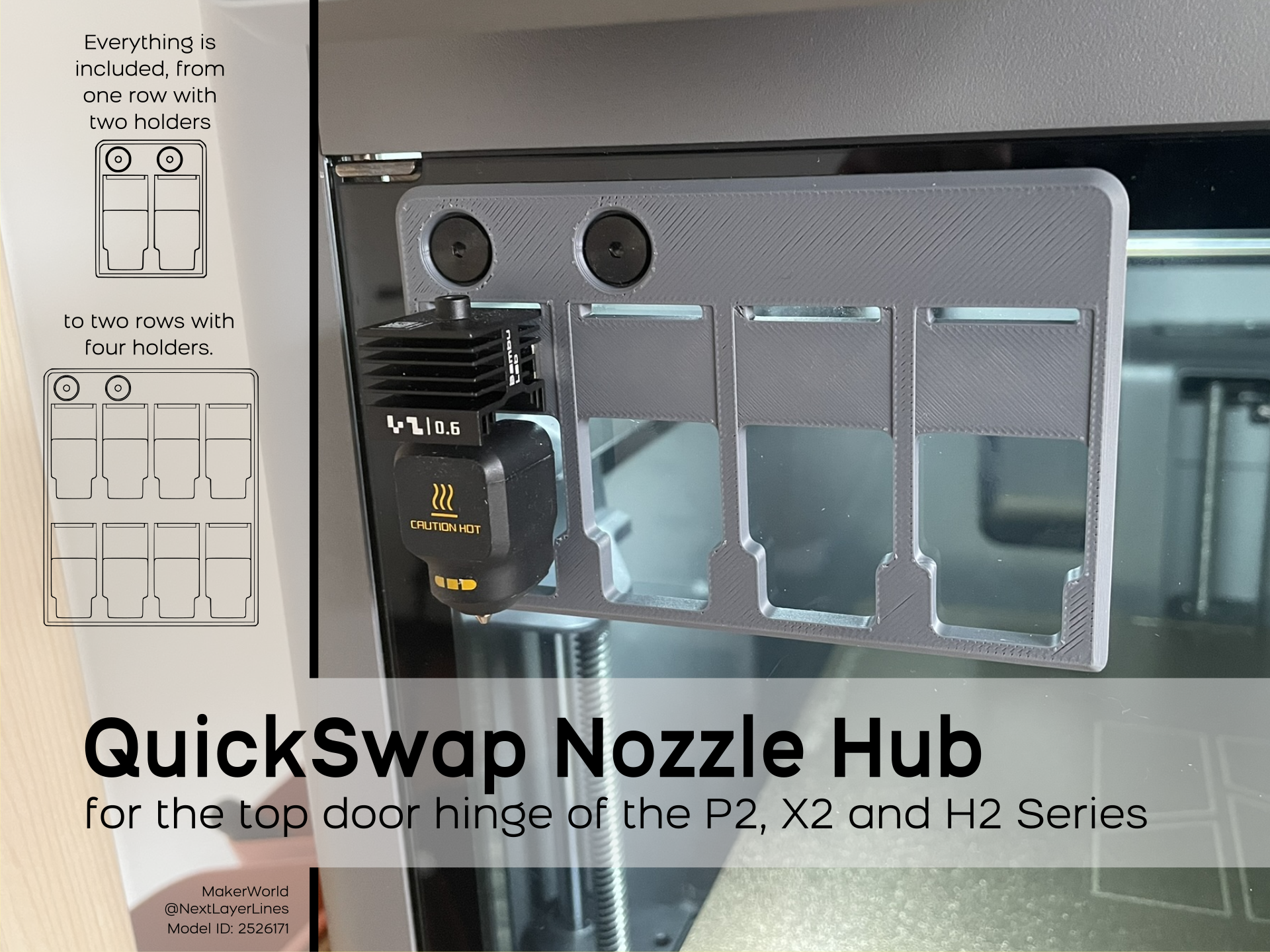 QuickSwap Nozzle Hub - for the top door hinge