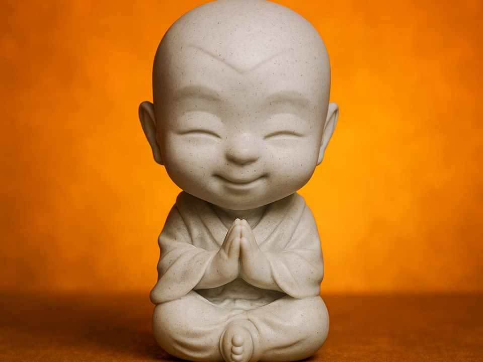 Cute Little Monk - Praying Meditation Nirvana