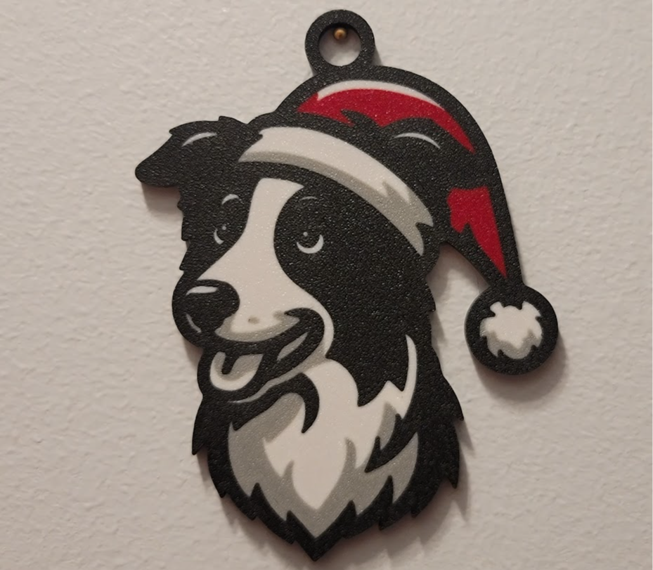 Border Collie Christmas Ornament