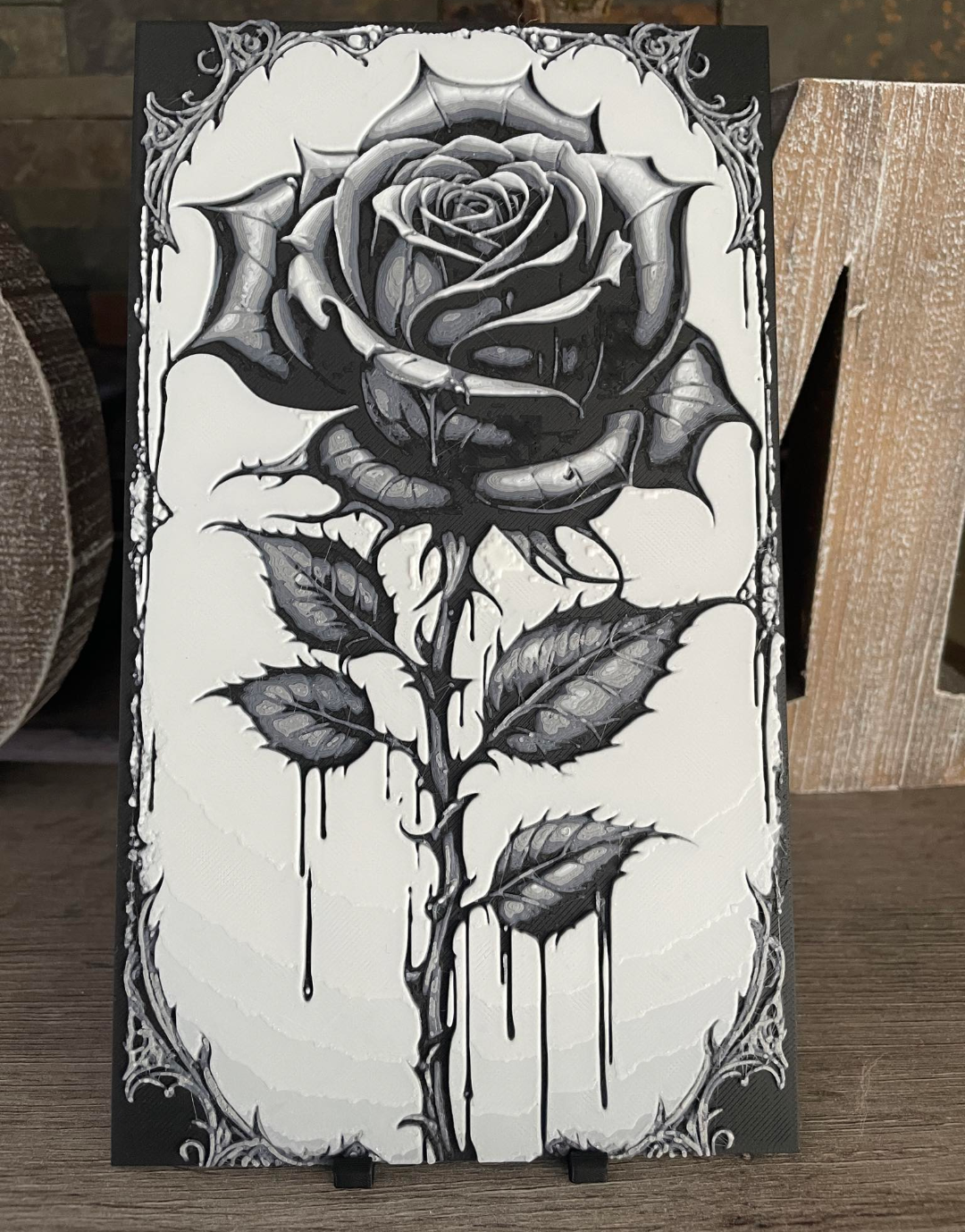 Rose noir tableau
