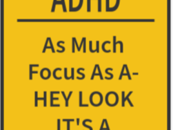 ADHD Sign/ Hey Look It's a chipmunk