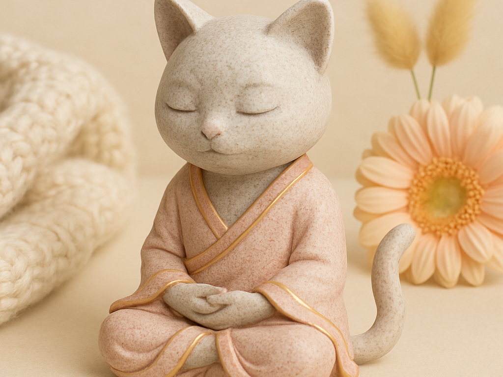 Chat zen méditant